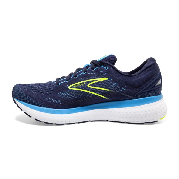 Brooks Glycerin 19 Men's Road Running Shoes Navy / Blue / Yellow | USA-128049