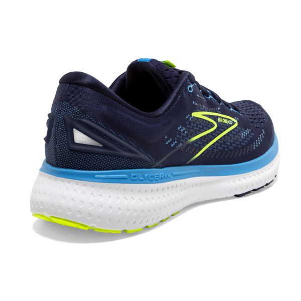 Brooks Glycerin 19 Men's Road Running Shoes Navy / Blue / Yellow | USA-128049