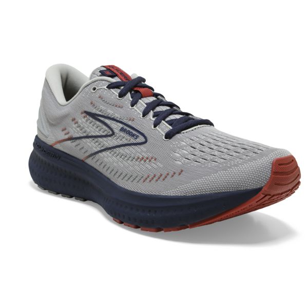 Brooks Glycerin 19 Men's Road Running Shoes Grey / Navy / Brown | USA-429810