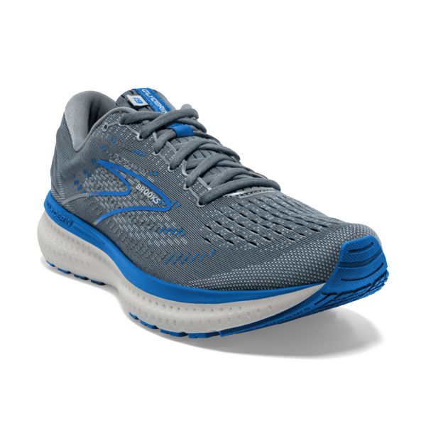 Brooks Glycerin 19 Men's Road Running Shoes Grey / Blue / White | USA-478631