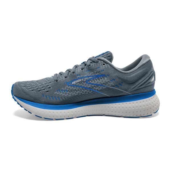 Brooks Glycerin 19 Men's Road Running Shoes Grey / Blue / White | USA-478631