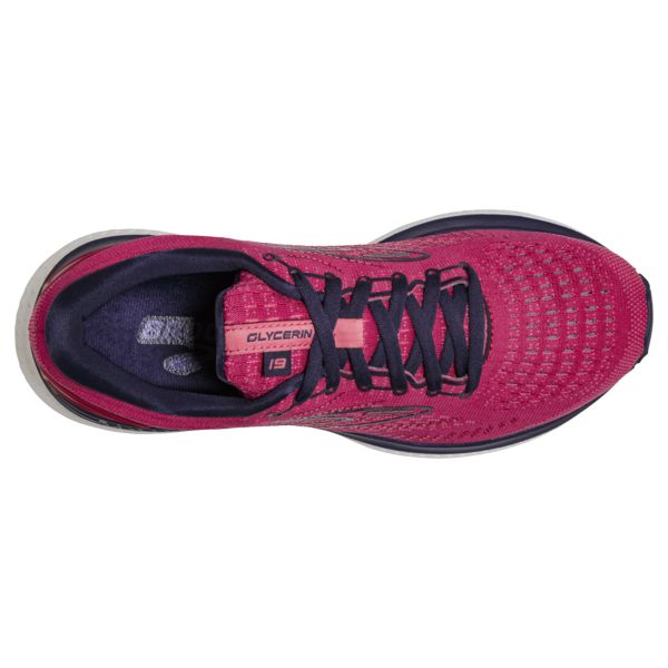 Brooks Glycerin 19 Women's Road Running Shoes Red / Purple / White | USA-178593