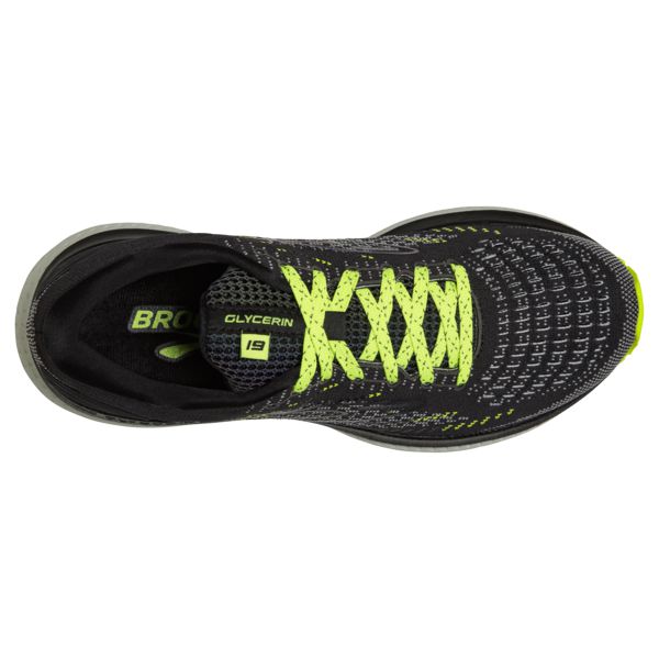 Brooks Glycerin 19 Women's Road Running Shoes Black / Yellow / Grey | USA-258903