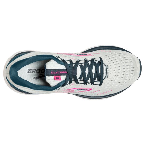 Brooks Glycerin 19 Women's Road Running Shoes Grey / Navy / Pink | USA-469375