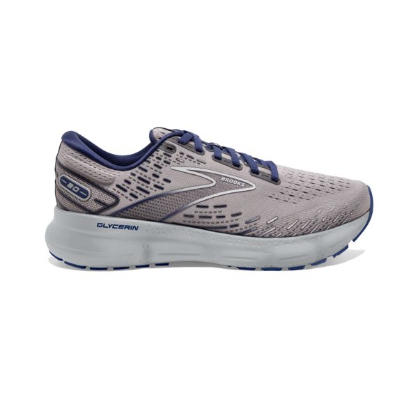 Brooks Glycerin 20 Men\'s Road Running Shoes Grey / Blue | USA-420319