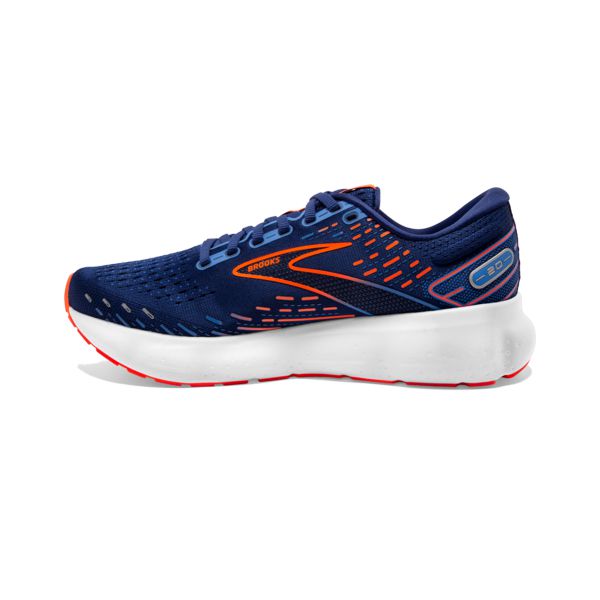 Brooks Glycerin 20 Men's Road Running Shoes Blue / Orange / White | USA-470918