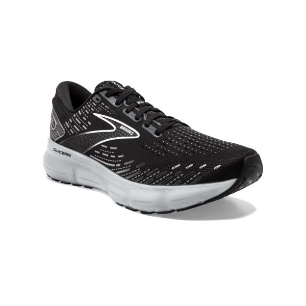 Brooks Glycerin 20 Men's Road Running Shoes Black / White / Grey | USA-716053