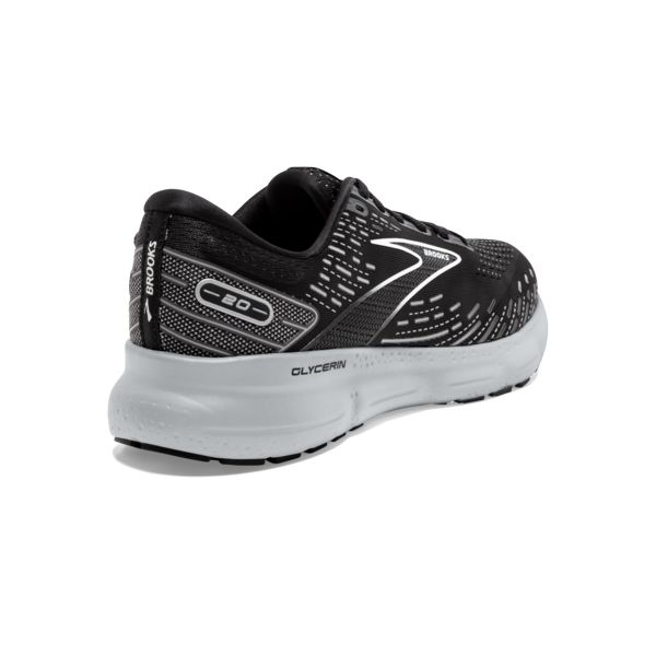 Brooks Glycerin 20 Men's Road Running Shoes Black / White / Grey | USA-716053