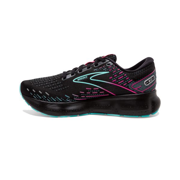 Brooks Glycerin 20 Women's Road Running Shoes Black / Pink / Green | USA-487250