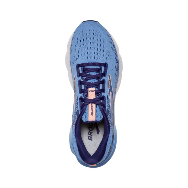 Brooks Glycerin 20 Women's Road Running Shoes Blue / Gold / White | USA-763402