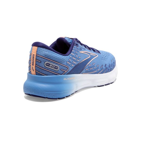 Brooks Glycerin 20 Women's Road Running Shoes Blue / Gold / White | USA-763402