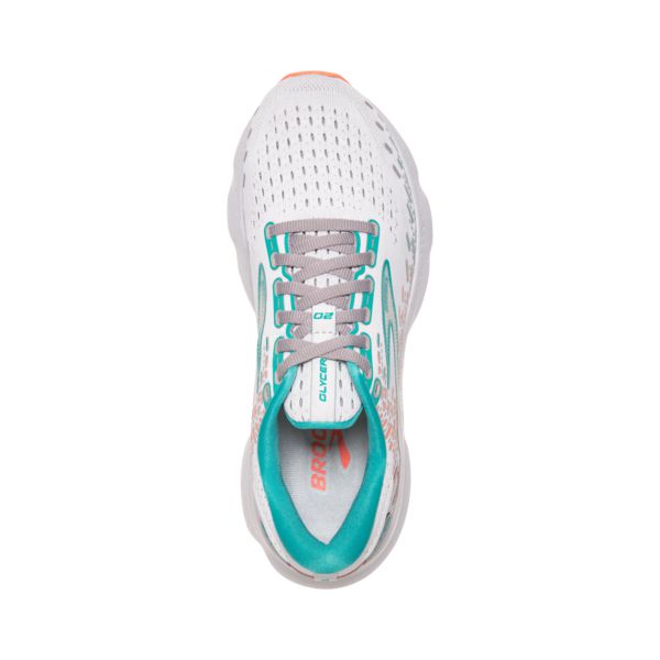 Brooks Glycerin 20 Women's Road Running Shoes White / Green / Coral | USA-931874