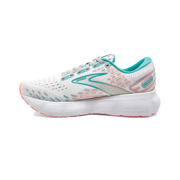 Brooks Glycerin 20 Women's Road Running Shoes White / Green / Coral | USA-931874