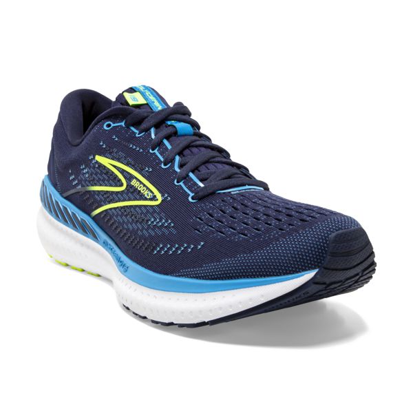 Brooks Glycerin GTS 19 Men's Road Running Shoes Navy / Blue / Yellow | USA-109285