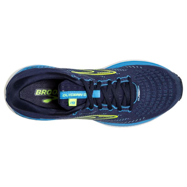 Brooks Glycerin GTS 19 Men's Road Running Shoes Navy / Blue / Yellow | USA-109285