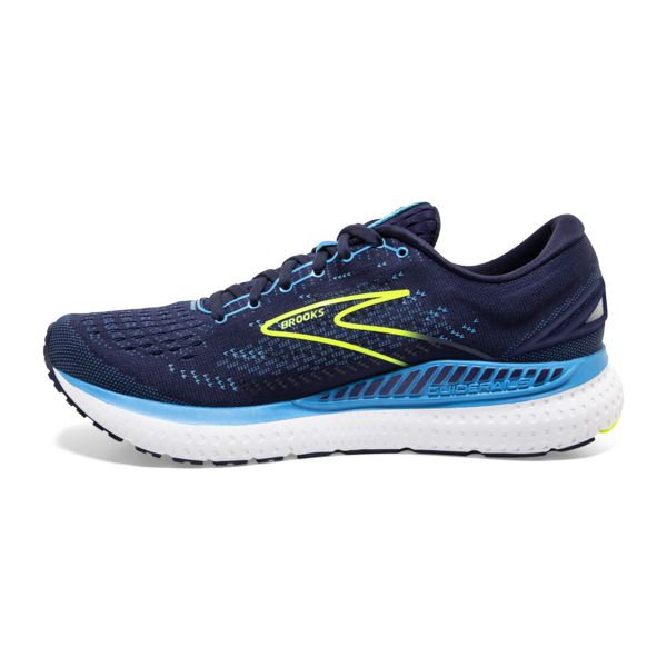 Brooks Glycerin GTS 19 Men's Road Running Shoes Navy / Blue / Yellow | USA-109285