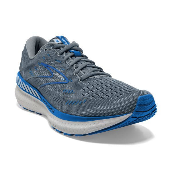 Brooks Glycerin GTS 19 Men's Road Running Shoes Grey / Blue / White | USA-241087