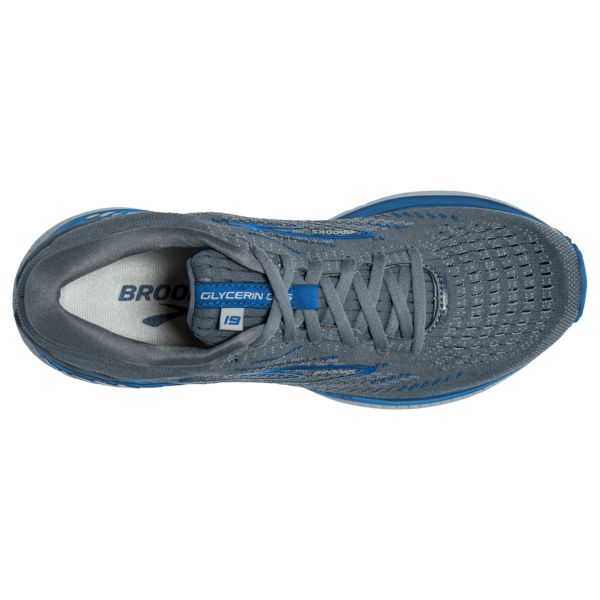 Brooks Glycerin GTS 19 Men's Road Running Shoes Grey / Blue / White | USA-241087