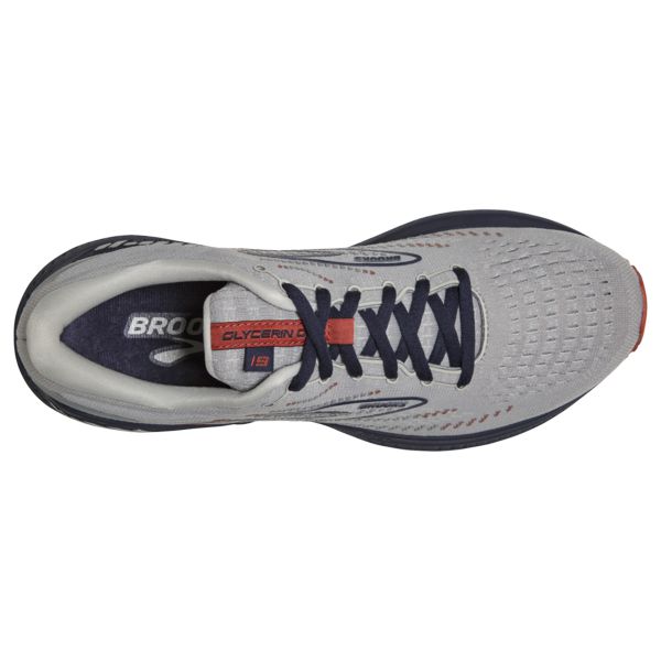 Brooks Glycerin GTS 19 Men's Road Running Shoes Grey / Navy / Brown | USA-971280