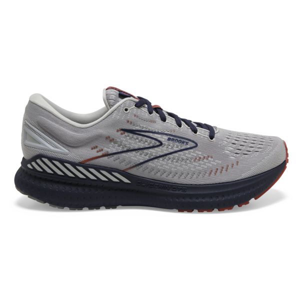 Brooks Glycerin GTS 19 Men\'s Road Running Shoes Grey / Navy / Brown | USA-971280