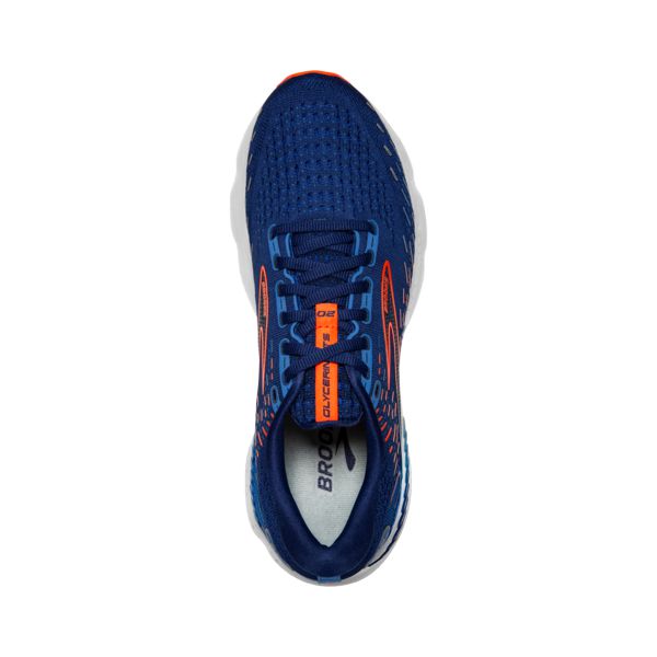 Brooks Glycerin GTS 20 Men's Road Running Shoes Blue / Orange / White | USA-853019