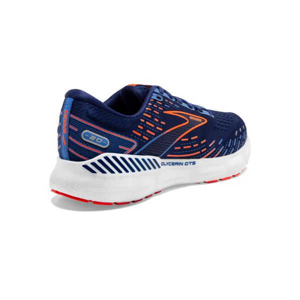 Brooks Glycerin GTS 20 Men's Road Running Shoes Blue / Orange / White | USA-853019