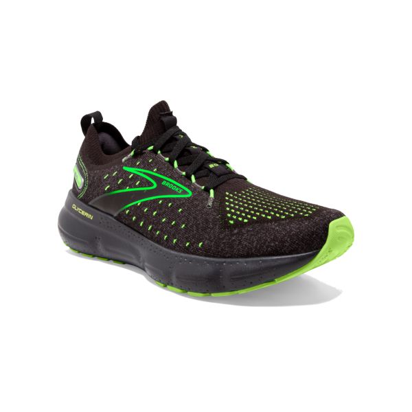 Brooks Glycerin StealthFit 20 Men's Road Running Shoes Black / Green | USA-510894