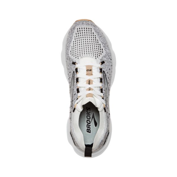 Brooks Glycerin StealthFit 20 Women's Road Running Shoes White / Black / Grey | USA-567943