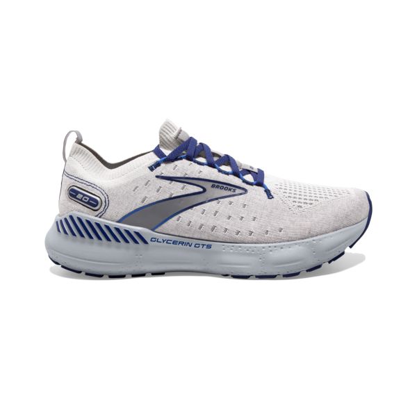 Brooks Glycerin StealthFit GTS 20 Men\'s Road Running Shoes Grey / Blue | USA-146850