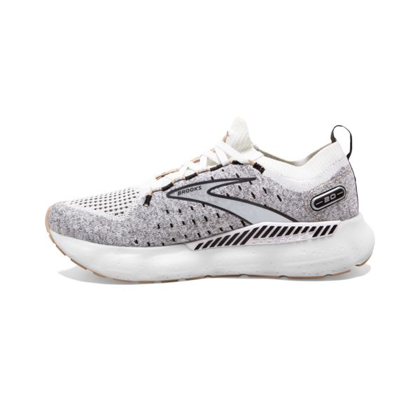 Brooks Glycerin StealthFit GTS 20 Women's Road Running Shoes White / Black / Grey | USA-827910