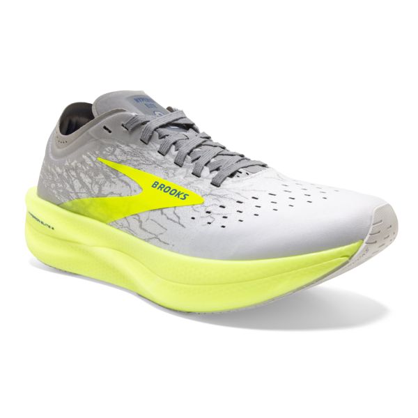 Brooks Hyperion Elite 2 Men's Road Running Shoes White / Silver / Yellow | USA-142058