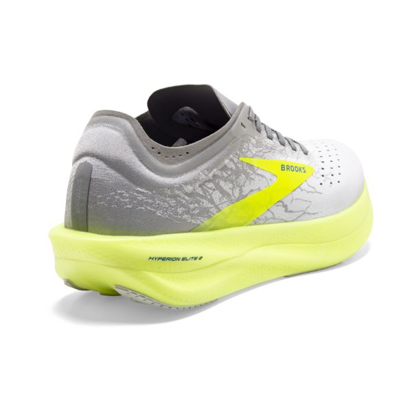 Brooks Hyperion Elite 2 Men's Road Running Shoes White / Silver / Yellow | USA-142058