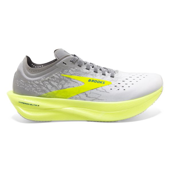 Brooks Hyperion Elite 2 Men\'s Road Running Shoes White / Silver / Yellow | USA-142058