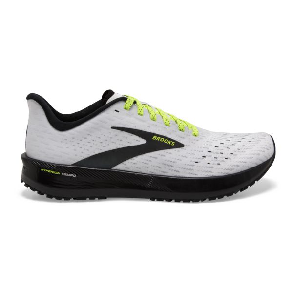 Brooks Hyperion Tempo Men\'s Road Running Shoes White / Yellow / Black | USA-250631