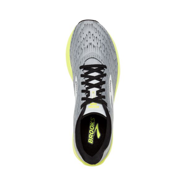 Brooks Hyperion Tempo Men's Road Running Shoes Grey / Black / Yellow | USA-374256