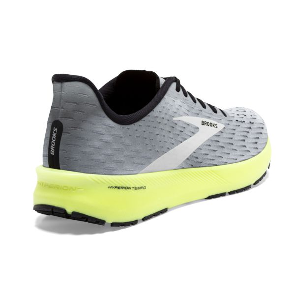 Brooks Hyperion Tempo Men's Road Running Shoes Grey / Black / Yellow | USA-374256