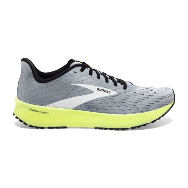 Brooks Hyperion Tempo Men\'s Road Running Shoes Grey / Black / Yellow | USA-374256