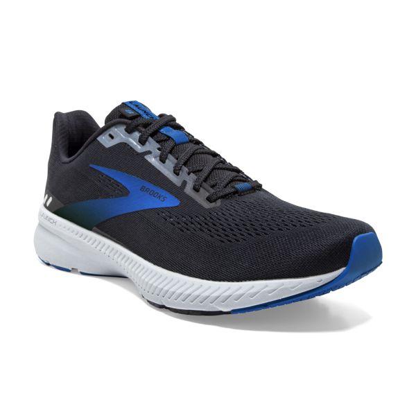 Brooks Launch 8 Men's Road Running Shoes Black / Grey / Blue | USA-486327