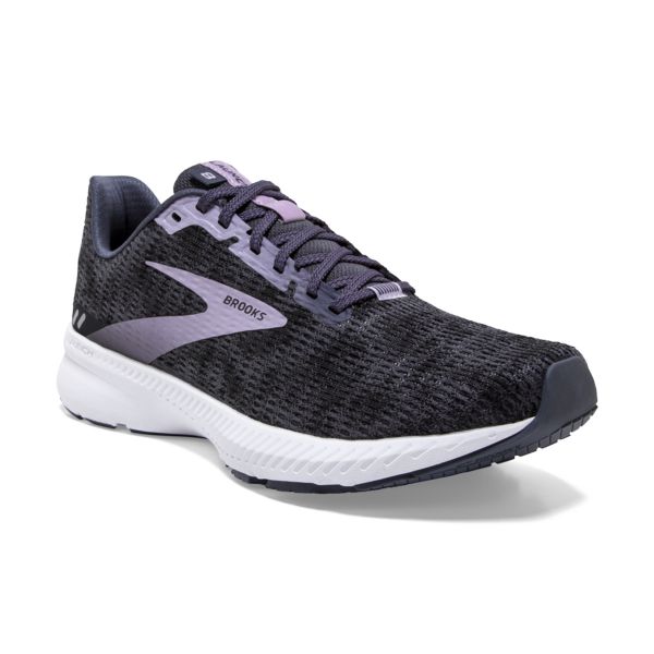 Brooks Launch 8 Women's Road Running Shoes Black / Purple / White | USA-147806