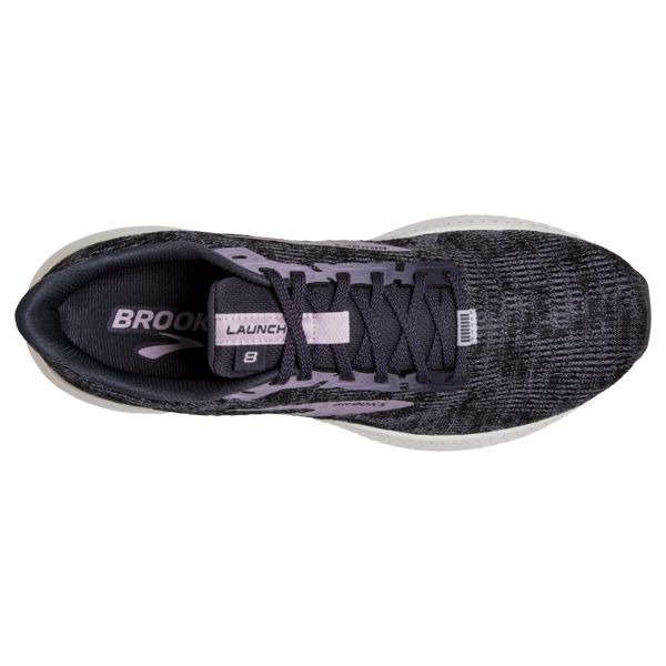 Brooks Launch 8 Women's Road Running Shoes Black / Purple / White | USA-147806