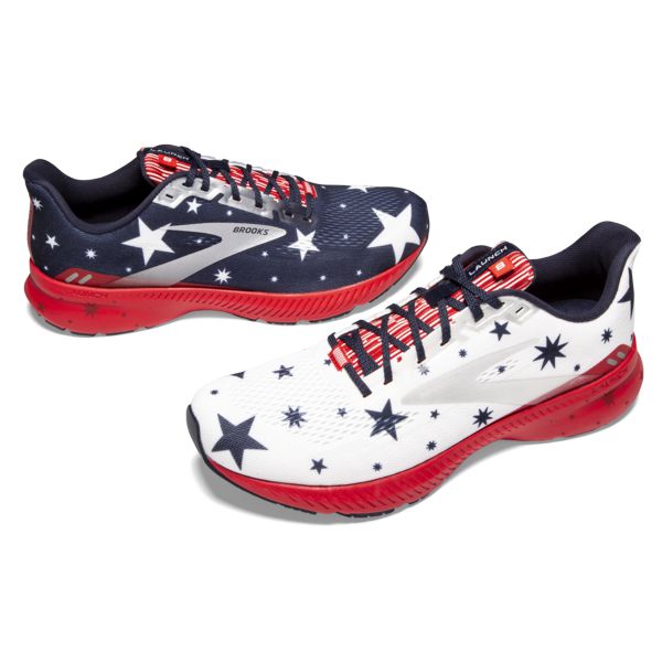 Brooks Launch 8 Women's Road Running Shoes Blue / Red / White | USA-368095