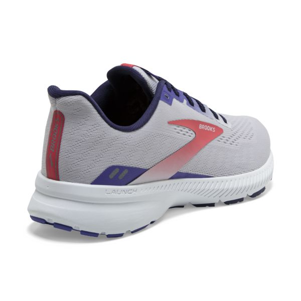 Brooks Launch 8 Women's Road Running Shoes Grey / Purple / Coral | USA-649318