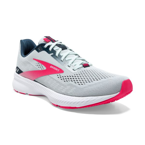 Brooks Launch 8 Women's Road Running Shoes Grey / Pink / White | USA-745968