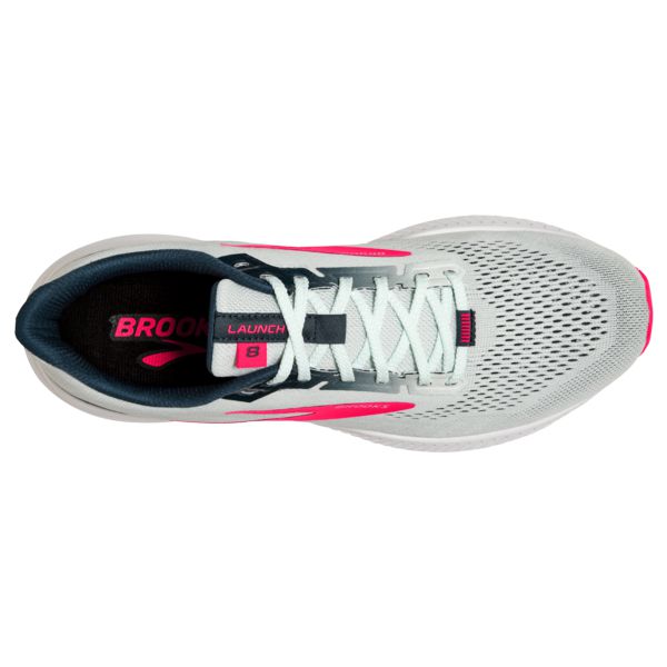 Brooks Launch 8 Women's Road Running Shoes Grey / Pink / White | USA-745968