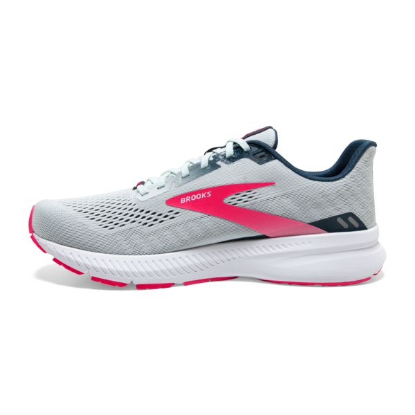 Brooks Launch 8 Women's Road Running Shoes Grey / Pink / White | USA-745968