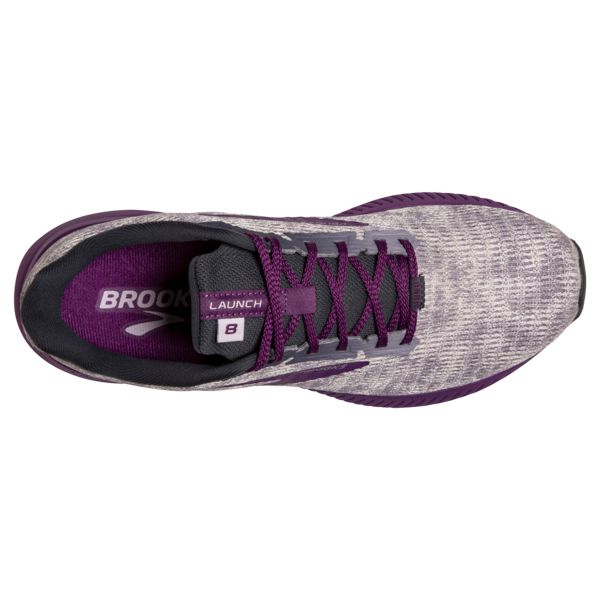 Brooks Launch 8 Women's Road Running Shoes Grey / Purple | USA-836194