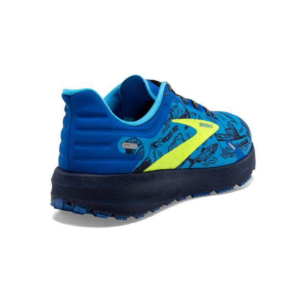 Brooks Launch 9 Men's Road Running Shoes Blue / Yellow / Black | USA-901738