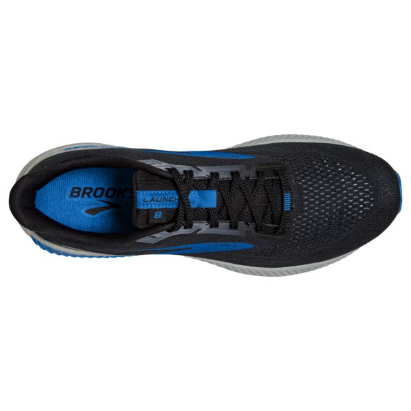 Brooks Launch GTS 8 Men's Road Running Shoes Black / Grey / Blue | USA-296758