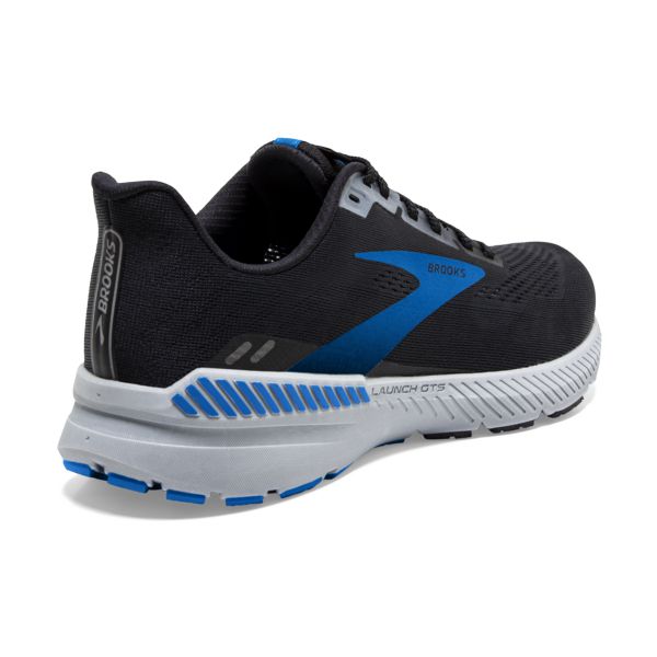 Brooks Launch GTS 8 Men's Road Running Shoes Black / Grey / Blue | USA-296758