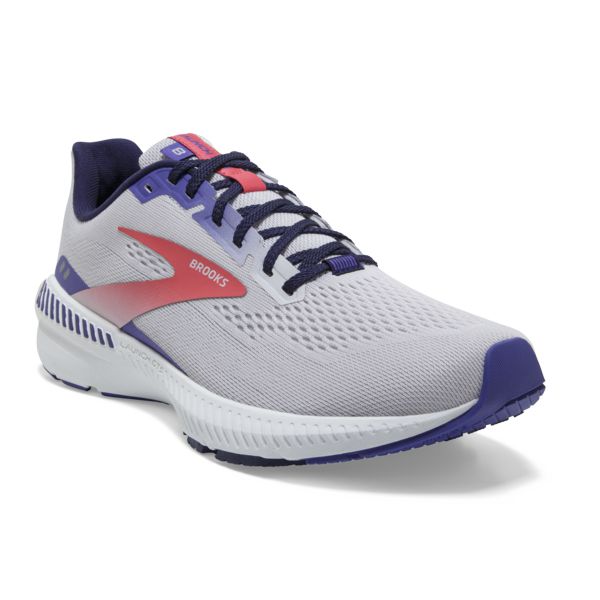 Brooks Launch GTS 8 Women's Road Running Shoes Grey / Purple / Coral | USA-615372